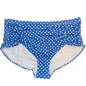 Brand New Ruby Ribbon Women's Size 3XL Riviera Swim Briefs Bottoms Blue White